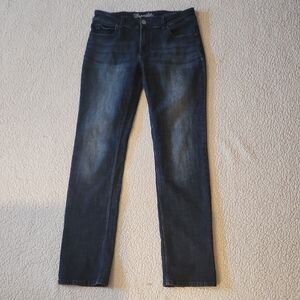 Wrangler Straight Leg Acid Washed Distressed Whiskering Western Cowgirl Jeans